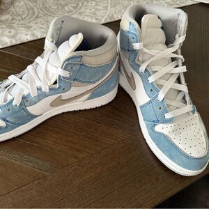 Air Jordan 1’s Nike Sky Blue and white High-Top Sneakers